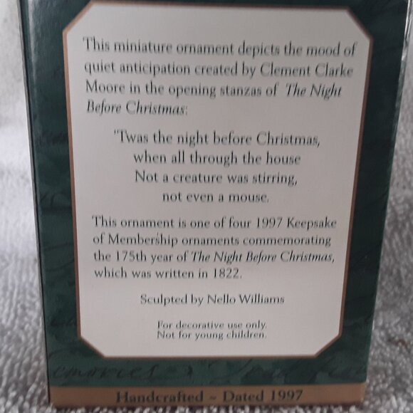 Hallmark Miniature Ornament- Ready for Santa, 1997 - Picture 5 of 5